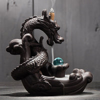 Happy Dragon™ Ceramic Backflow Incense Burner - Happy Living Well