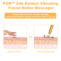 PUR™ 24k Golden Vibrating Facial Roller Massager - Happy Living Well