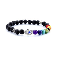 7 Chakras Lava Rock Aromatherapy Essential Oil Diffuser Bracelet - Happy Living Well
