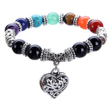 Healing Heart™ Reiki Prayer 7 Chakra Stone Bracelet - Happy Living Well