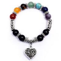 Healing Heart™ Reiki Prayer 7 Chakra Stone Bracelet - Happy Living Well