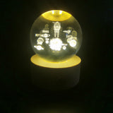 LED Crystal Ball with Astronaut and Galaxy Decor