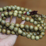 Natural Green Sandalwood 108 Mala Prayer Beads