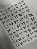 New Crystal Bow Nail Stickers with Elegant Lines