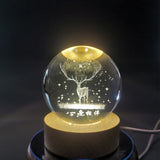 LED Crystal Ball with Astronaut and Galaxy Decor
