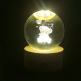 LED Crystal Ball with Astronaut and Galaxy Decor