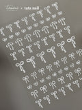 New Crystal Bow Nail Stickers with Elegant Lines