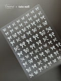 New Crystal Bow Nail Stickers with Elegant Lines