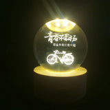 LED Crystal Ball with Astronaut and Galaxy Decor