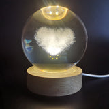 LED Crystal Ball with Astronaut and Galaxy Decor