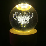 LED Crystal Ball with Astronaut and Galaxy Decor