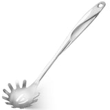 HANSGO Stainless Steel Pasta Server 13" Spaghetti Spoon Pasta Fork Metal Pasta Spoon for Home Kitchen Cooking Utensil