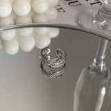 Exquisite Zircon Cross Asterism Ring for Women