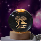 LED Crystal Ball with Astronaut and Galaxy Decor