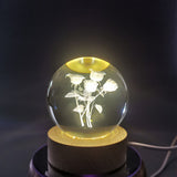 LED Crystal Ball with Astronaut and Galaxy Decor