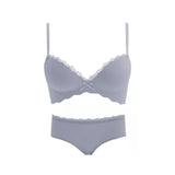 Seamless Push-Up Wireless Bra Set for Small Bust