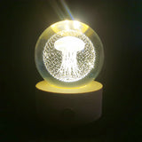 LED Crystal Ball with Astronaut and Galaxy Decor