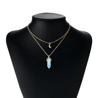 Mystic Moon™ Natural Crystal Pendant Necklace - Happy Living Well